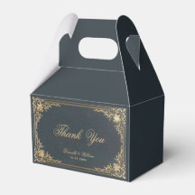 Trouw Bruiloft Vintage Blauw Goud Elegante Script 