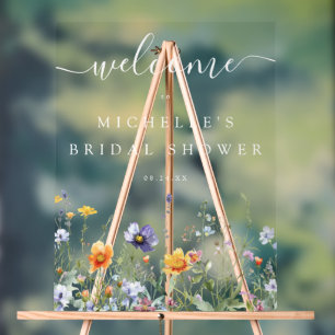 Trouw Bruiloft Wildflower Acrylic Bord