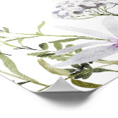Trouw Bruiloft Wildflower Mimosa Bar Bord Poster (Hoek)