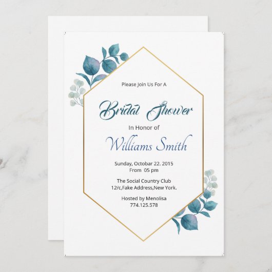 Trouw Bruilofts Uitnodiging (Voorkant / Achterkant)