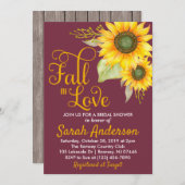 Trouw Bruiloftsfeest Uitnodiging - Zonnebloemen (Voorkant / Achterkant)