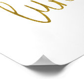 Trouw Bruiloftslunchon Glitterende Welkom Bord Poster (Hoek)