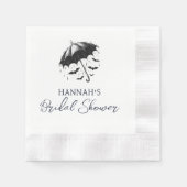 Trouw Bruiloftsshower Parasol Servet (Voorkant)
