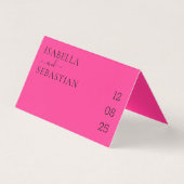 Trouw Bruisroze Fuchsia QR Code Afspeellijst Kaart (Achterkant)