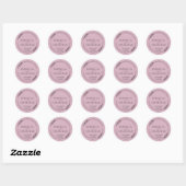 Trouw Bruisroze Kleur Ronde Sticker (Vel)