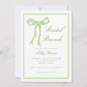 Trouw brunch bruidssalon Groene bruiloftssalon Kaart (Voorkant)