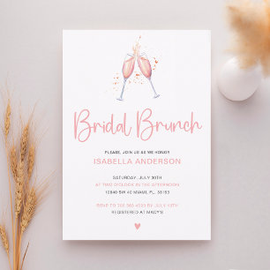 Trouw Brunch Waterverf Blush Uitnodiging