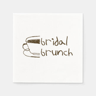 Trouw Brunch Whimsische koffiemok Tekening Trouwen Servet