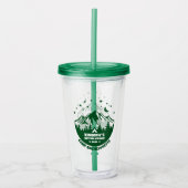 Trouw Camping Thema Bruidsfeest Geschenk Acryl Drinkbeker (Voorkant)