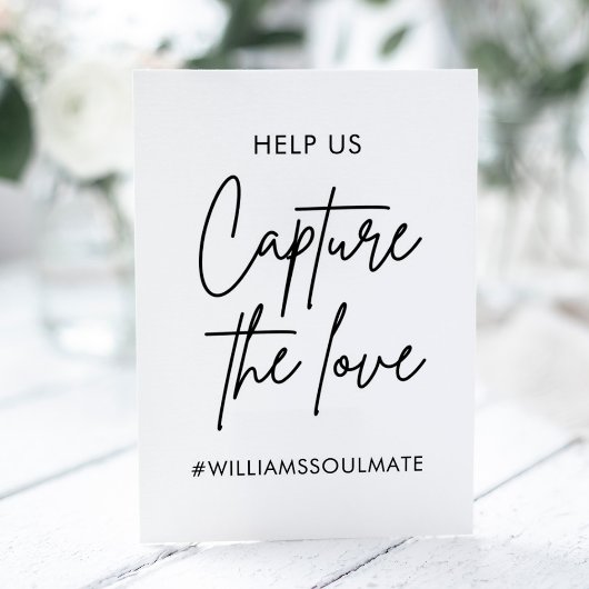 Trouw Capture The Love Hashtag Reclamebord Met Voetstuk