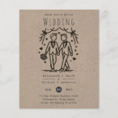 Trouw Cartoon Huwelijk Homoseksuele Mannen Plezier (Voorkant)