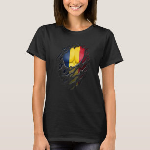 Trouw Chadische wortels erfgoed gescheurd Chad vla T-shirt