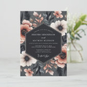 Trouw Charcoal Blush Somber Flora Kaart (Staand voorkant)