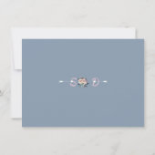 Trouw Charm Dusty Blue Misty Rose Goud Save The Date (Achterkant)