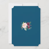 Trouw Charm Gold Burgundy Blush Bloom Bloemen Kaart (Achterkant)