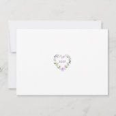 Trouw Charm Lavendel Bloemen Gouden Frame Save The Date (Achterkant)