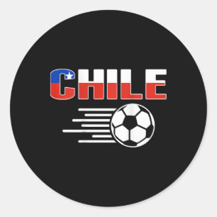 Trouw Chileense Voetbal Fans Trui Trots Chileense Ronde Sticker
