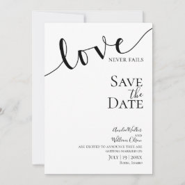 Trouw, Christelijk, Eenvoudig, Elegant, Typografie Save The Date