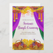 Trouw Chura uitnodiging & Bangle ceremonie uitnodi (Voorkant / Achterkant)