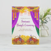 Trouw Chura uitnodigingen & Bangle ceremonie uitno (Staand voorkant)