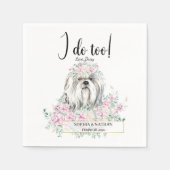 Trouw Cocktail Servetten voor Shih Tzu Honden (Voorkant)