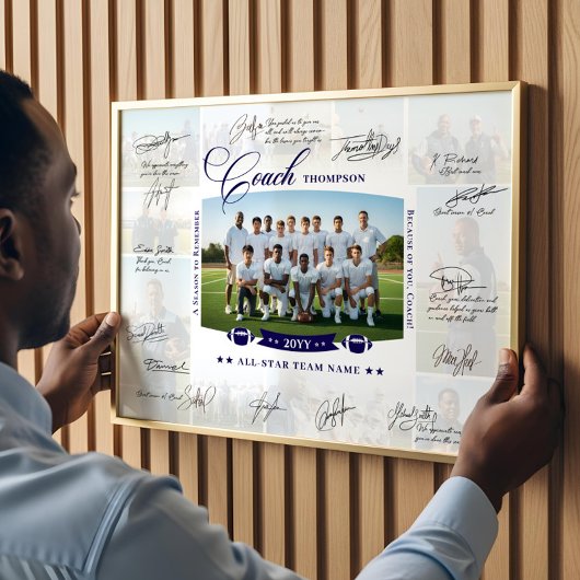 Trouw Collage Voetbal Team Handtekening Poster