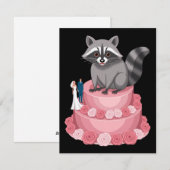 Trouw Crashende Wasbeer Wilde Felicitaties Feestdagenkaart (Voorkant / Achterkant)