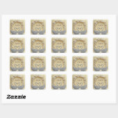 Trouw Crystal Romance-viering stijl Vierkante Sticker (Vel)