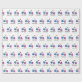 Trouw Cute Uil Koppel Bruid Bruidegom Naam Cadeaupapier (Vlak)