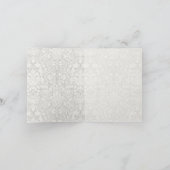 Trouw damast antiek wit trouw oud kant bedankkaart (Binnen)