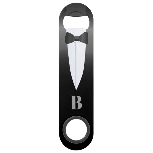 Trouw Dank Je Bridesman Tuxedo Flesopener Speed Flessenopener (Voorkant)