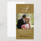 Trouw Dank Je Bruid Bruidegom Foto Kaarten (Voorkant / Achterkant)