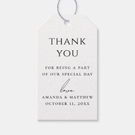 Trouw Dank Je | Elegant Minimalistisch Schoon Favo Cadeaulabel