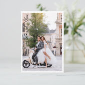 Trouw Dank Je Foto Modern Eenvoudig Elegant Bedankkaart (Staand voorkant)