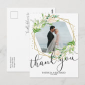 Trouw Dank Je Groene Goud Folie Geometrisch Briefkaart (Voorkant / Achterkant)