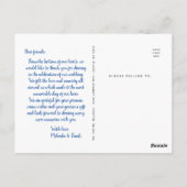 Trouw Dank Je | Handgeschreven Script Over Foto Briefkaart (Achterkant)