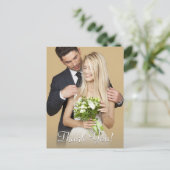 Trouw Dank Je & Jouw Foto en Bericht Vs 2 Briefkaart (Staand voorkant)