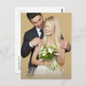 Trouw Dank Je & Jouw Foto en Bericht Vs 2 Briefkaart (Voorkant / Achterkant)
