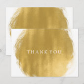 Trouw Dank Je Kaart Goud Verf Uitzicht (Voorkant / Achterkant)