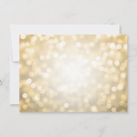 Trouw Dank Je Kaart Gouden Glitter Lichtjes (Achterkant)