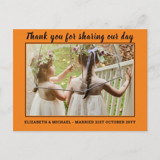 Trouw Dank je kaarten Met Foto Virtueel Digitaal (Voorkant)