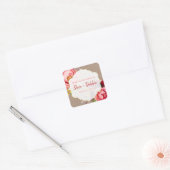 Trouw Dank Je Lippenbalsem Vierkante Sticker (Envelop)