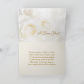 Trouw Dank je Mam en Pap Kaart, witte rozen Bedankkaart (Binnen)