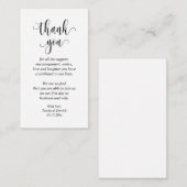 Trouw Dank je, Modern Script Bijlagekaart Informatiekaartje (Voorkant / Achterkant)