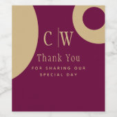 Trouw Dank Je Wel Bes Berry Wijn Goud Wijn Etiket (Enkel label)