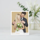 Trouw Dank Je Wel, Foto, Namen & Berichten Briefkaart (Staand voorkant)