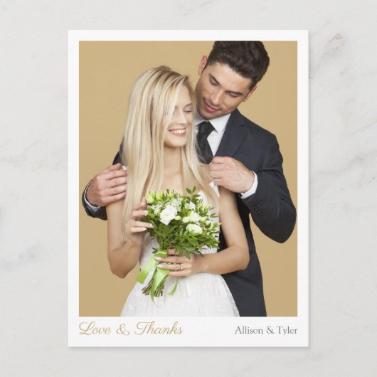 Trouw Dank Je Wel, Foto, Namen & Berichten Briefkaart (Voorkant)