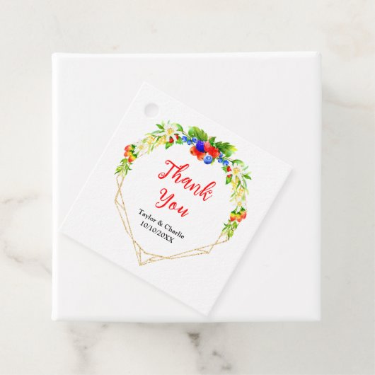 Trouw Dank Je Wel Gemengde Zomerbessen Bedankjes Labels (In situ)