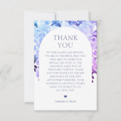 Trouw Dank Je Wel Waterverf Bloem Bedankkaart (Voorkant)