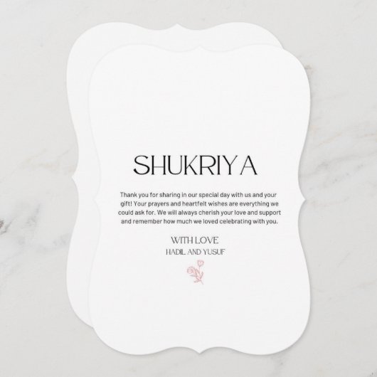 Trouw, Dank je, Zuid-Aziatisch, Indiase Trouw Kaart (Voorkant / Achterkant)